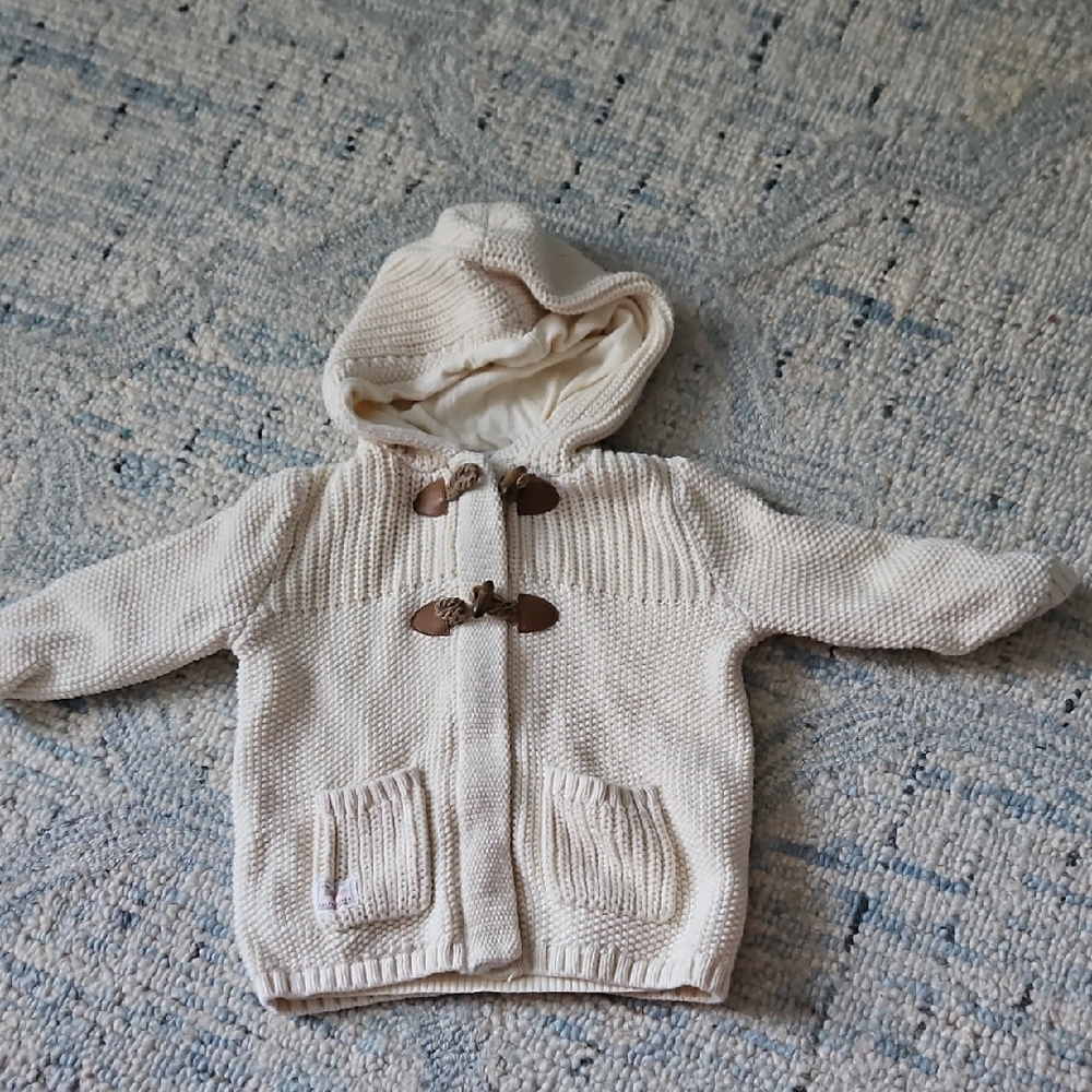 Ralph Lauren Cream Knit Cardigan with Toggle Closures